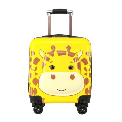 18-inch children’s rolling suitcase with universal wheels, expandable student cartoon travel carry-on suitcase