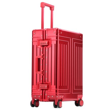 24-inch all-aluminum-magnesium alloy carry-on suitcase with universal wheels for women
